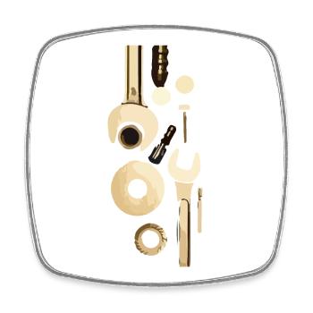 tool - Square fridge magnet - white - Front