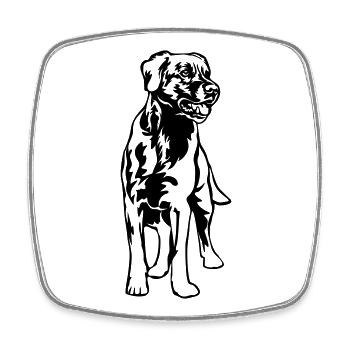 Labrador - Viereckiger Kühlschrankmagnet - Weiß - Vorne