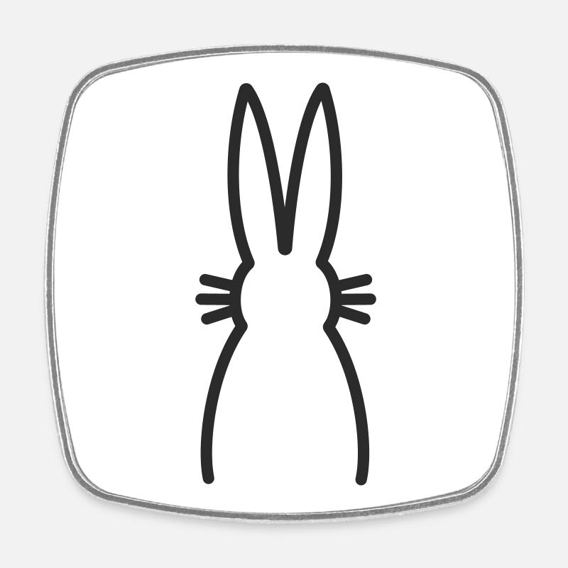 Hase Häschen - Viereckiger Kühlschrankmagnet - Weiß