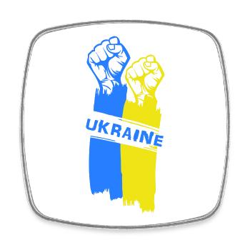 Sieg der Ukraine - Viereckiger Kühlschrankmagnet - Weiß - Vorne