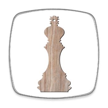 Chess Pieces Chess Game KING BOARD GAME - Square fridge magnet - white - Front