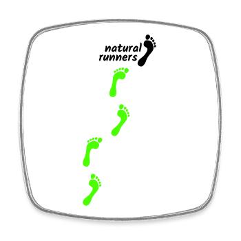 barfuß laufen - natural runners step by step 2023 - Viereckiger Kühlschrankmagnet - Weiß - Vorne