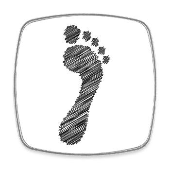 natural runners barfuß schwarz - Viereckiger Kühlschrankmagnet - Weiß - Vorne
