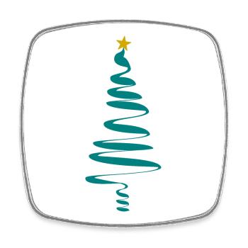 CHRISTMAS. MERRY CHRISTMAS. MERRY CHRISTMAS. NEW YEAR’S DAY - Square fridge magnet - white - Front