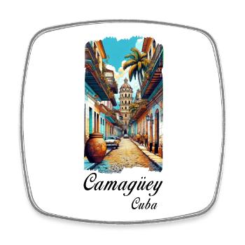 Camagüey Kuba Städtereisen Design - Viereckiger Kühlschrankmagnet - Weiß - Vorne