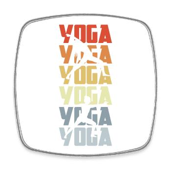 Yoga Vintage Look - Square fridge magnet - white - Front