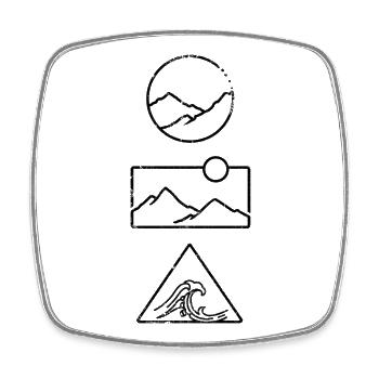 Awaiting design - Square fridge magnet - white - Front