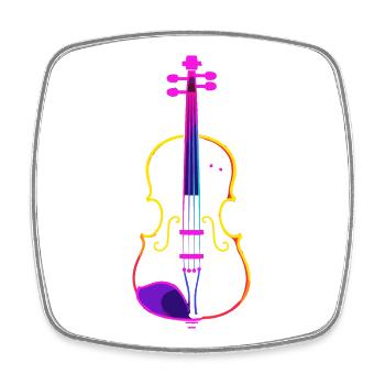 Violin Lineart - Square fridge magnet - white - Front