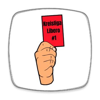 Kreisliga Libero #1 - Viereckiger Kühlschrankmagnet - Weiß - Vorne