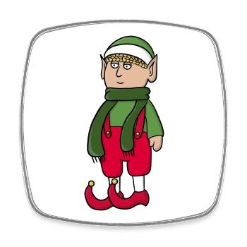 Ready for Christmas - Square fridge magnet - white - Front
