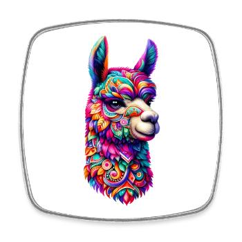Alpaca - Square fridge magnet - white - Front