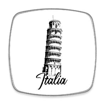 Italien schiefer turm pisa Illustration Bauwerk - Viereckiger Kühlschrankmagnet - Weiß - Vorne