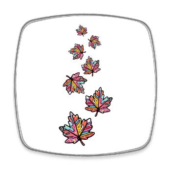 Maple Leaf Colorful Autumn - Square fridge magnet - white - Front