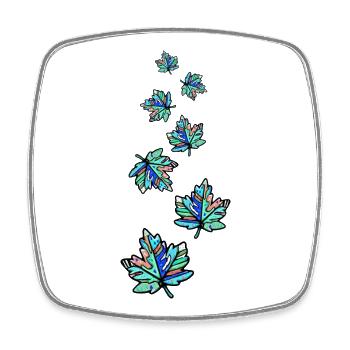 Maple Leaves Colorful Autumn - Square fridge magnet - white - Front