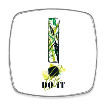 Let's Do It! Motivation! Einfach machen! Nur Mut! - Square fridge magnet - white - Front