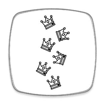 Crown Symbolism - Square fridge magnet - white - Front