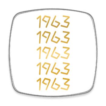 Freizeit 1963 - Viereckiger Kühlschrankmagnet - Weiß - Vorne