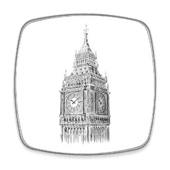 Big Ben - Square fridge magnet - white - Front