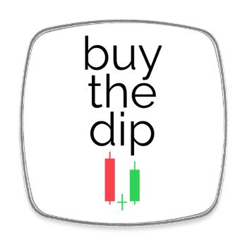Buy the dip - Für alle Finance Bros - Viereckiger Kühlschrankmagnet - Weiß - Vorne