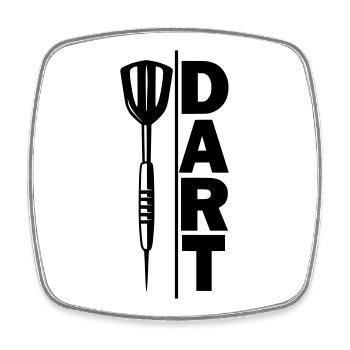 Dart,Darts,DART-STRICH-PFEIL - Viereckiger Kühlschrankmagnet - Weiß - Vorne