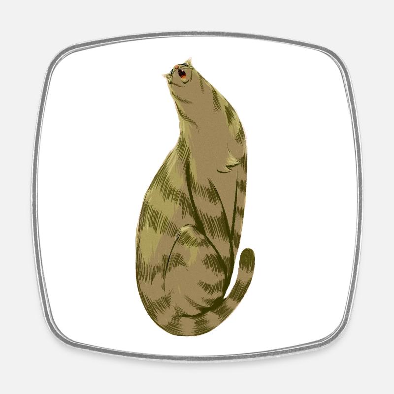 Squishy Olive - Viereckiger Kühlschrankmagnet - Weiß