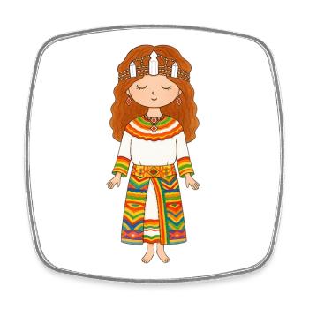 Kabyle - Magnet carré - blanc - Devant