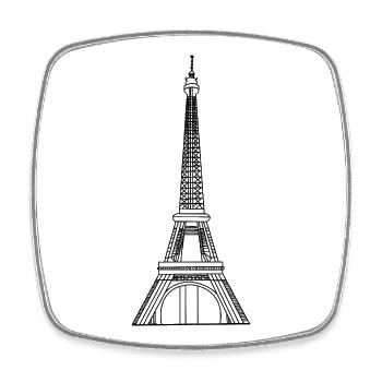 Eiffel Tower Paris - Square fridge magnet - white - Front