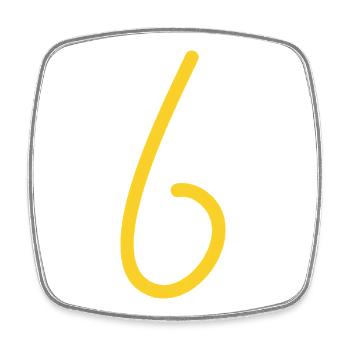 6 - Square fridge magnet - white - Front