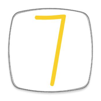 7 - Square fridge magnet - white - Front