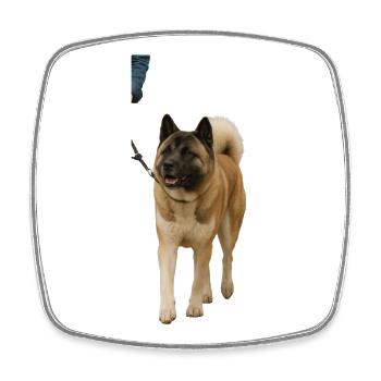Akita  - Viereckiger Kühlschrankmagnet - Weiß - Vorne