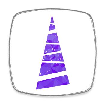 Christmas Tree - Weihnachtsbaum - Weihnachten - Viereckiger Kühlschrankmagnet - Weiß - Vorne