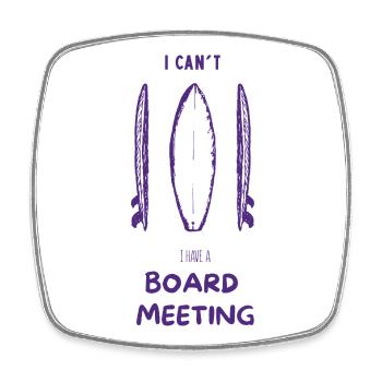 Surfing Board Meeting - Viereckiger Kühlschrankmagnet - Weiß - Vorne