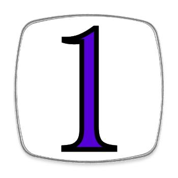 1. 1 year. 1st ANNIVERSARY. 1 YEAR ANNIVERSARY - Square fridge magnet - white - Front