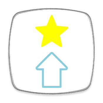 Stern Pfeil Comic Symbol - Viereckiger Kühlschrankmagnet - Weiß - Vorne