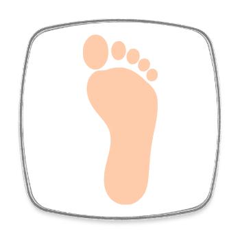Podiatre pieds Pieds Podiatrie Podiatrie - Magnet carré - blanc - Devant