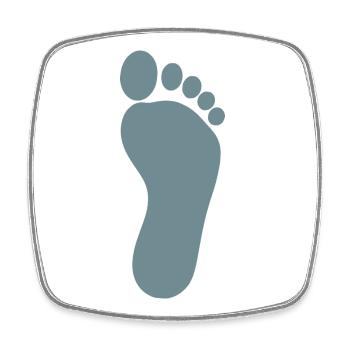 Podiatrie de soins des pieds bleus - Magnet carré - blanc - Devant
