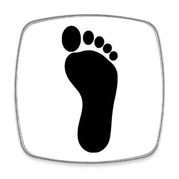 Pieds Noirs Pieds Pieds Podiatrie Soins des pieds Podologie - Magnet carré - blanc - Devant