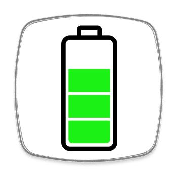 low battery - Square fridge magnet - white - Front