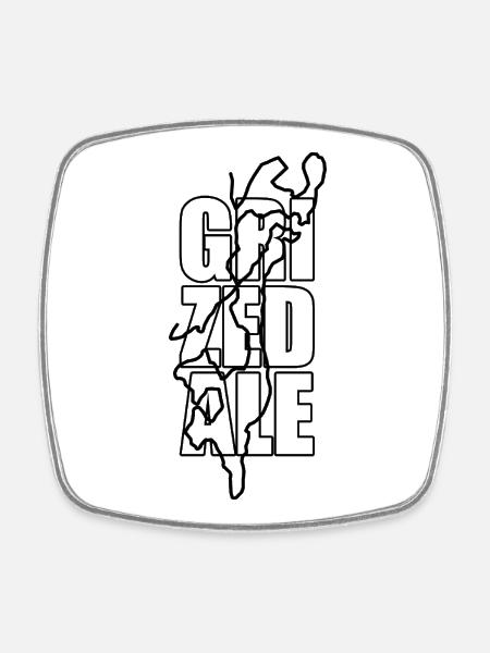 Grizedale Forest - Square fridge magnet - white