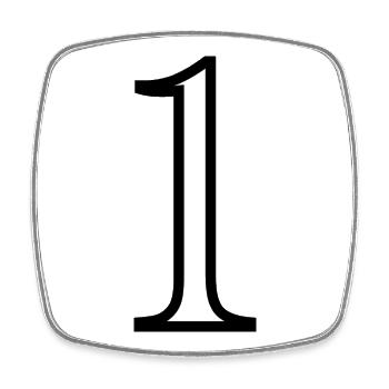 1. 1 year. 1st ANNIVERSARY. 1 YEAR ANNIVERSARY - Square fridge magnet - white - Front