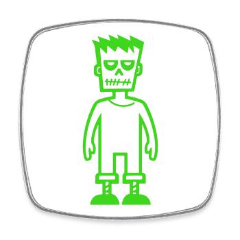 monster - Viereckiger Kühlschrankmagnet - Weiß - Vorne