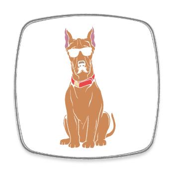 Great Dane - Square fridge magnet - white - Front