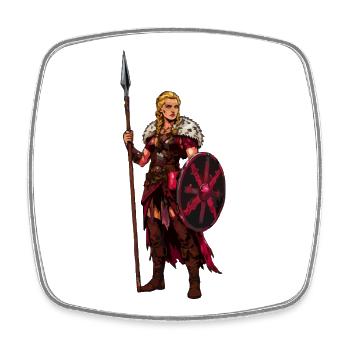 Guerrier Viking - Magnet carré - blanc - Devant