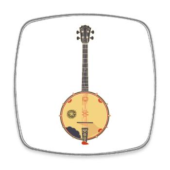 Graphiques Banjo - Magnet carré - blanc - Devant