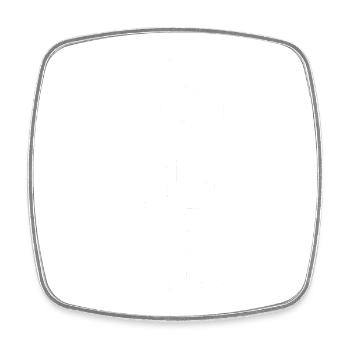 Veni Vidi Vici Vertical Stack - Square fridge magnet - white - Front