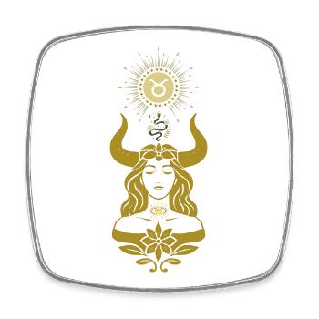 Taurus Woman – Astrology Gift - Square fridge magnet - white - Front