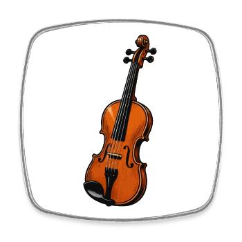 Illustration de violon orchestral - Magnet carré - blanc - Devant