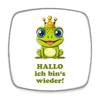 Der Froschkönig - dunkel - Viereckiger Kühlschrankmagnet - Weiß - Vorne