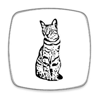 Katze Katzen Kätzchen Katzenshirt Geschenk - Viereckiger Kühlschrankmagnet - Weiß - Vorne