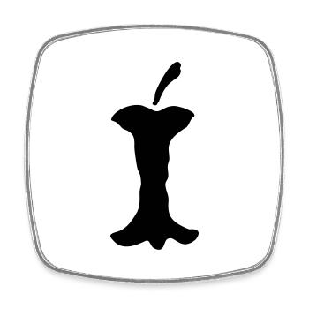 Apple fruit fruit pear gift idea - Square fridge magnet - white - Front